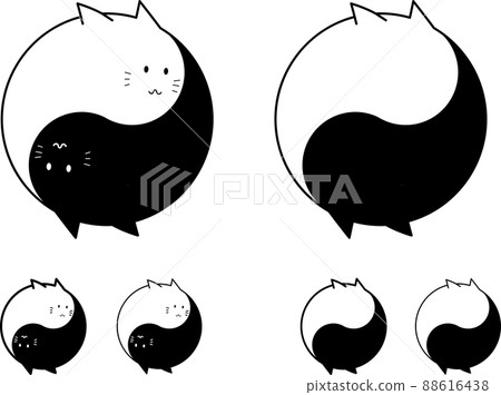 貓陰陽太極圖,護身符。 貓陰陽太極圖,護身符。 88616438