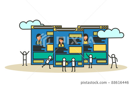 Business resume career employee candidate concept vector design background resource. Hiring person illustration company choose employment CV interview. Human recruitment work. Search document banner Business resume career employee candidate concept vector design background resource. Hiring person illustration company choose employment CV interview. Human recruitment work. Search document banner 88616446