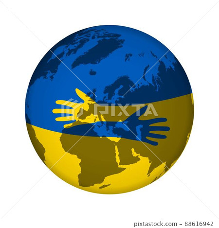 Earth map Ukraine hug Earth map Ukraine hug 88616942
