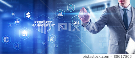 Property management. Maintenance and oversight of real estate and physical property 88617803
