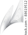 Abstract curved lines grey striped white background 88619512