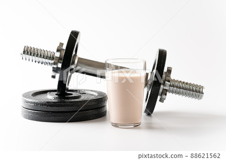 Protein and dumbbell 88621562