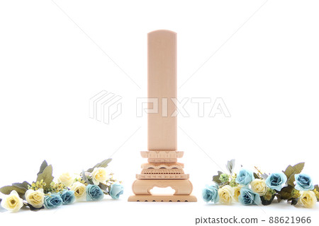Shiraki's mortuary tablet and flower arrangement 1 88621966