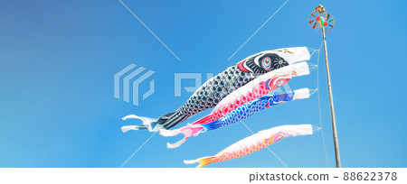 鯉魚旗迎風飄揚兒童節 88622378