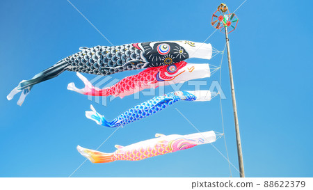 鯉魚旗迎風飄揚兒童節 88622379