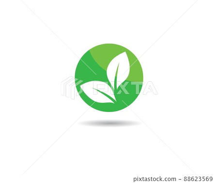Leaf symbol vector icon 88623569