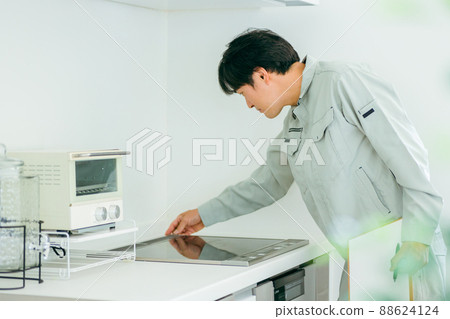 Men in kitchen and work clothes (IH) Men in kitchen and work clothes (IH) 88624124