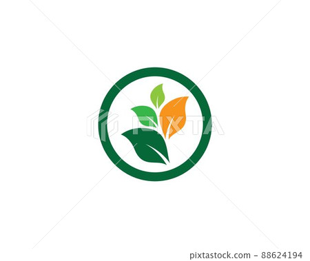 Leaf symbol vector icon Leaf symbol vector icon 88624194