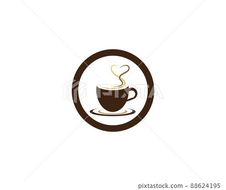 Coffee cup symbol vector icon Coffee cup symbol vector icon 88624195