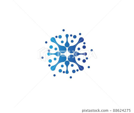 Molecule vector icon 88624275