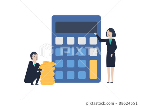 Illustration material of two accounting to calculate the charge 88624551