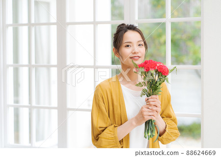 Woman with a bouquet 88624669