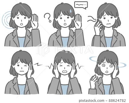 A young woman in a suit with bad ears 88624782
