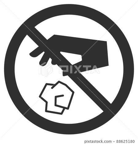 Warning mark for littering prohibition 88625180