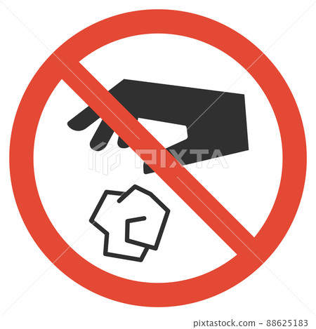 Warning mark for littering prohibition 88625183