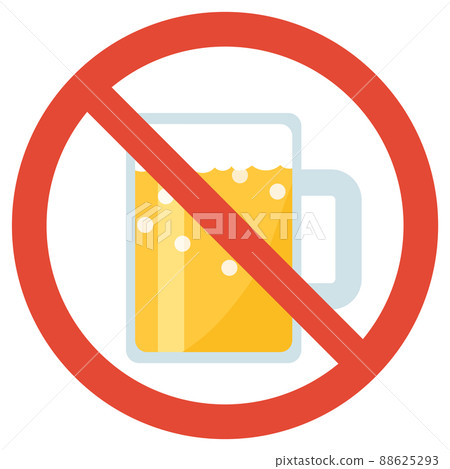 Illustration of no drinking 88625293