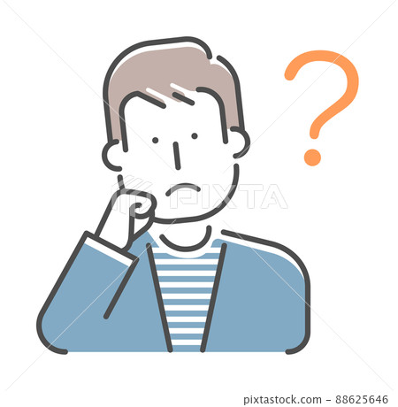 Young man upper body vector illustration /... - Stock Illustration ...