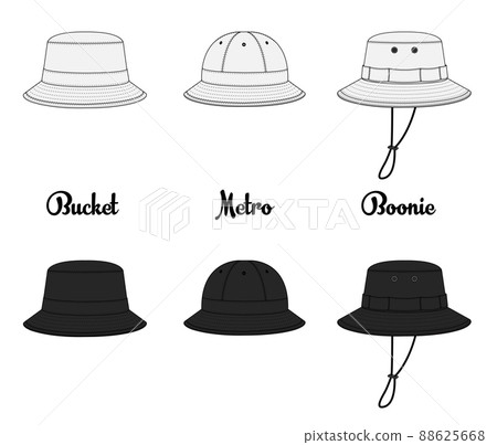 Hat type template illustration (metro boonie bucket) 88625668