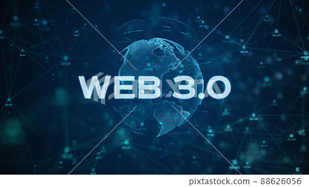 WEB 3.0 background concept, Technology digital... - Stock Illustration ...