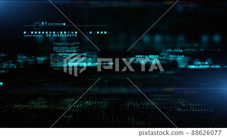 Digital Cyberspace and Digital Data Network Connections. High Speed Connection and Big Data Analysis, Technology Environment Digital Matrix Abstract Background. 3d Rendering 88626077