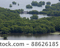 6月在北海道大沼公園大沼運行的特快列車 88626185
