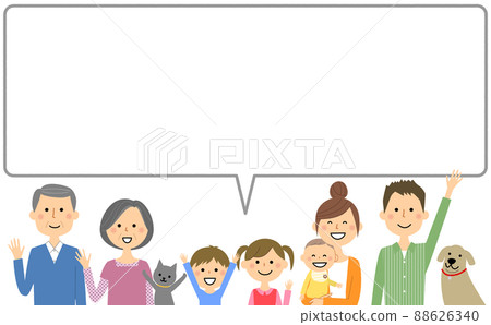 Family three generations balloon 88626340