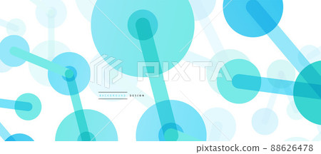 Line points connections geometric abstract background. Circles connected by lines. Trendy techno business template for wallpaper, banner, background or landing 88626478