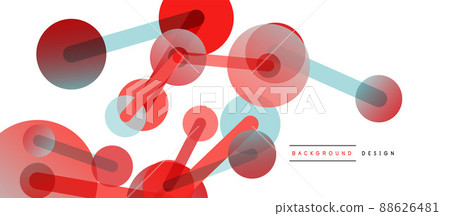 Line points connections geometric abstract background. Circles connected by lines. Trendy techno business template for wallpaper, banner, background or landing Line points connections geometric abstract background. Circles connected by lines. Trendy techno business template for wallpaper, banner, background or landing 88626481