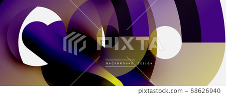 Round shapes circles and other geometric forms. Vector illustration for wallpaper banner background card or landing page 88626940