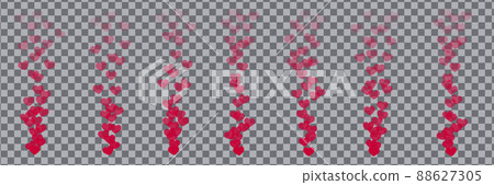 Likes flying up for stories and live streams. Like icons for social media ui. Vector illlustration 88627305