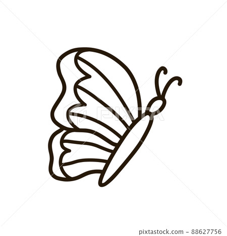 Cute flying butterfly isolated on white background Cute flying butterfly isolated on white background 88627756