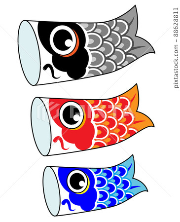 鯉魚流光兒童節兒童節插畫素材 88628811
