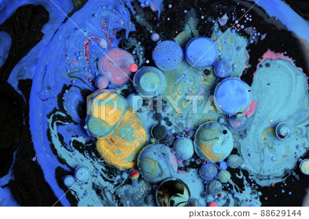 Colorful paint and polka dot abstract background Colorful paint and polka dot abstract background 88629144