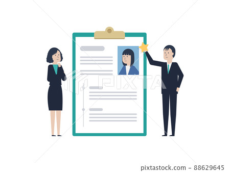Illustration material of recruitment selection by recruiters 88629645