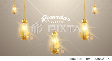 ramadan kareem background golden lantern decoration 3d theme design vector month concept banner illustration ramadan kareem background golden lantern decoration 3d theme design vector month concept banner illustration 88630105