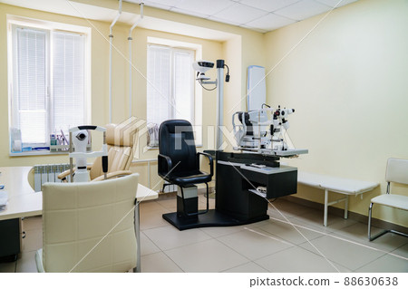 interior of a modern ophthalmological office in an optics store or clinic. interior of a modern ophthalmological office in an optics store or clinic. 88630638