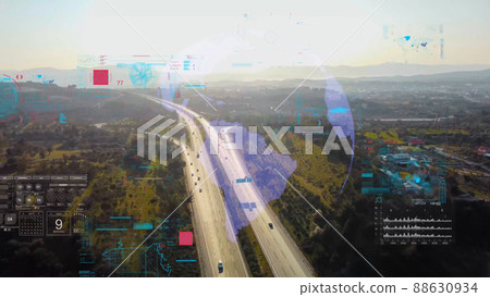 Transportation and technology concept. Intelligent Transport Systems. Mobility as a service. High quality photo Transportation and technology concept. Intelligent Transport Systems. Mobility as a service. High quality photo 88630934
