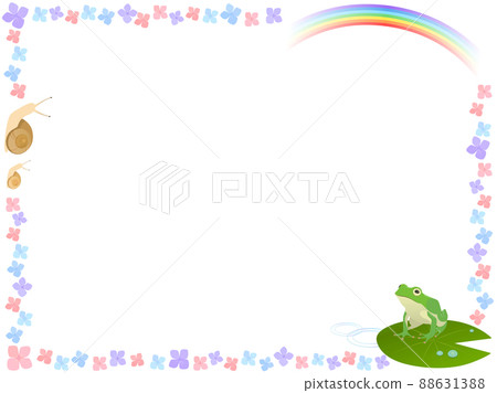 Cute rainy season frame Cute rainy season frame 88631388