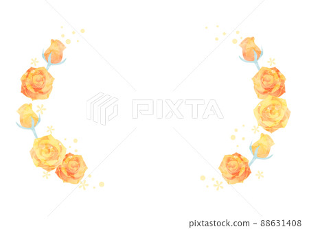 Vector illustration frame background of yellow roses for father's day 88631408