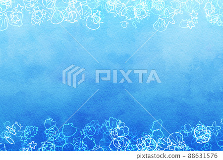 Background material_watercolor style_sea 88631576
