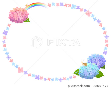 Hydrangea and rainbow frame Hydrangea and rainbow frame 88631577
