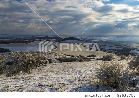 Winter landscape near Mikulov, Palava region, Southern Moravia, Czech Republic Winter landscape near Mikulov, Palava region, Southern Moravia, Czech Republic 88632793