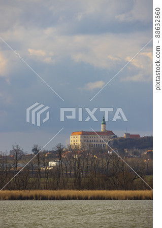 Mikulov old town with castle, Southern Moravia, Czech Republic 88632860