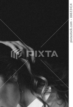 woman sadness loneliness hands gestures dark inside woman sadness loneliness hands gestures dark inside 88633414