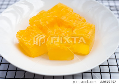 Sweet egg floss jelly. Thai dessert Sweet egg floss jelly. Thai dessert 88635152