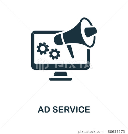 Ad Service flat icon. Colored element sign from marketing collection. Flat Ad Service icon sign for web design, infographics and more. Ad Service flat icon. Colored element sign from marketing collection. Flat Ad Service icon sign for web design, infographics and more. 88635273