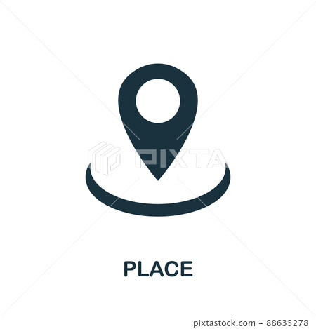 Place flat icon. Colored element sign from marketing collection. Flat Place icon sign for web design, infographics and more. Place flat icon. Colored element sign from marketing collection. Flat Place icon sign for web design, infographics and more. 88635278