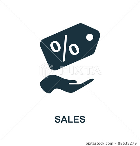 Sales flat icon. Colored element sign from marketing collection. Flat Sales icon sign for web design, infographics and more. Sales flat icon. Colored element sign from marketing collection. Flat Sales icon sign for web design, infographics and more. 88635279