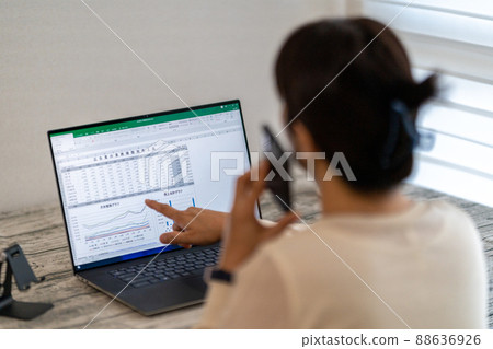 General affairs accounting office work sales office general office work staff spreadsheet graph 88636926