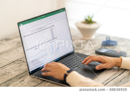 General affairs accounting office work sales office general office work staff spreadsheet graph 88636930